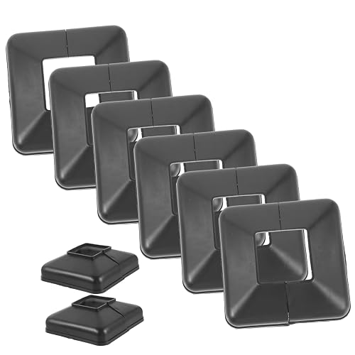 6pcs Vinyl Fence Post Caps Square Post Covers for Decorative