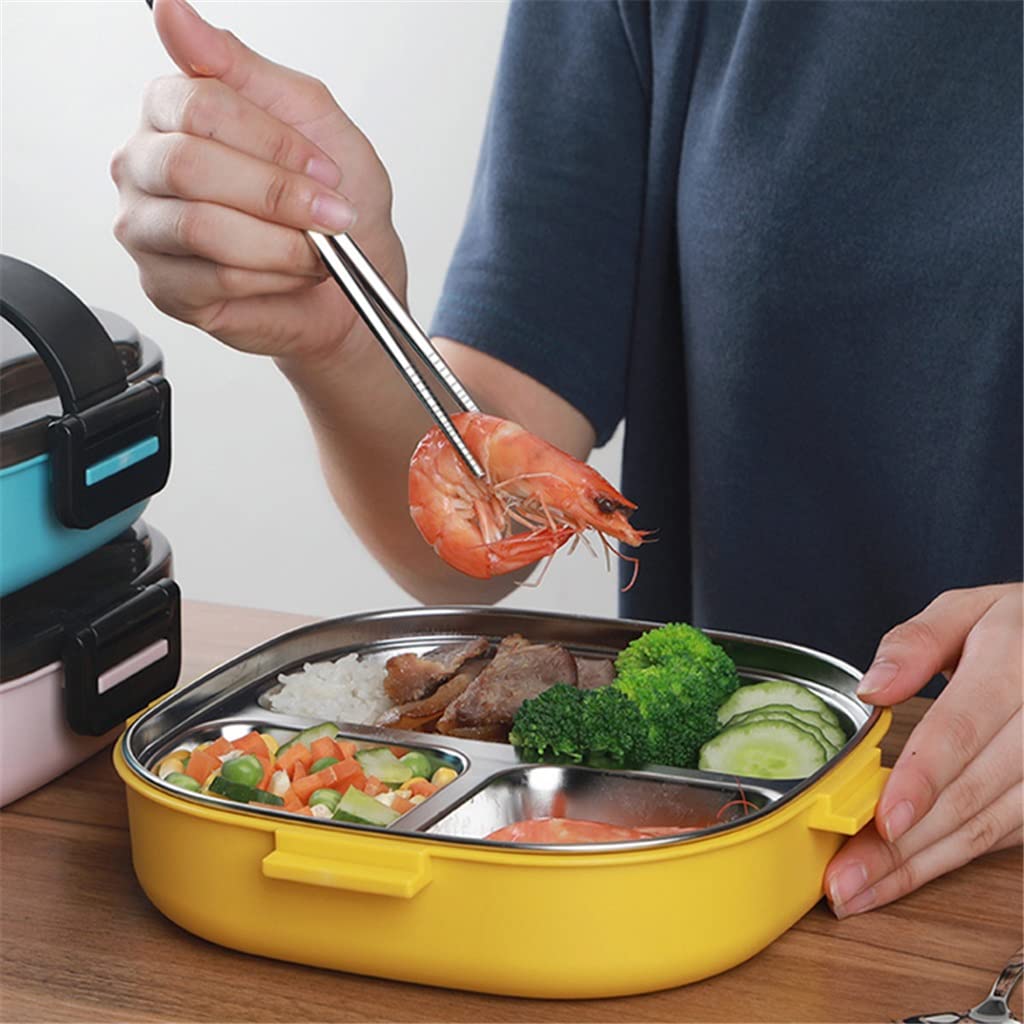 Pojemnik na lunch Bento ze stali nierdzewnej z izolacją próżniową, podróżny pojemnik na żywność, przybory kuchenne do przygotowywania posiłków i przechowywania