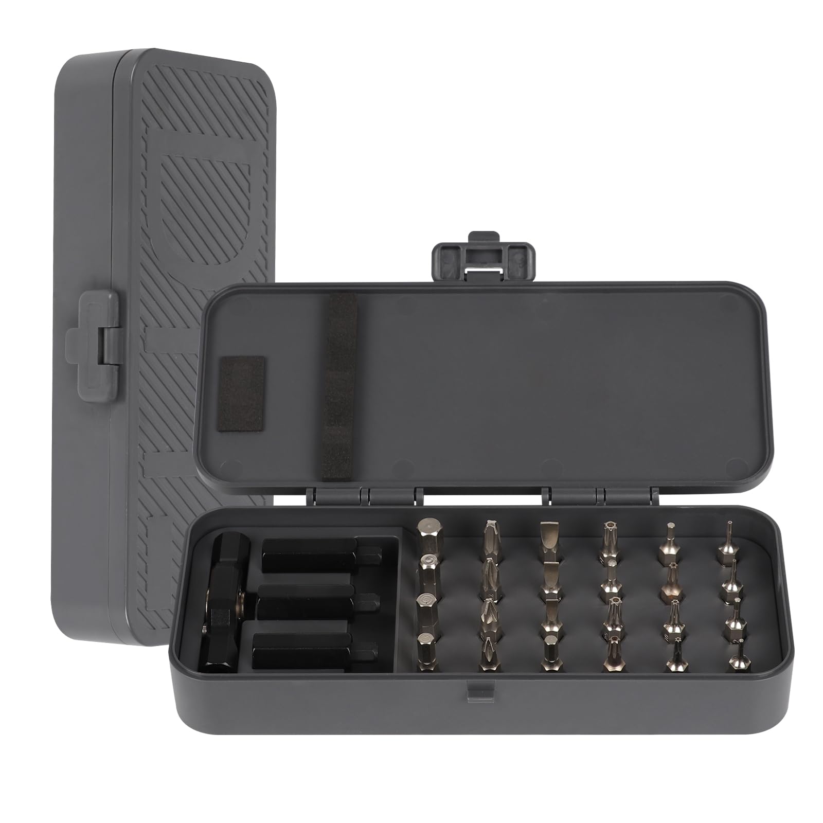 24 in 1 Magnetic Screwdriver Set - S2 Steel Professional Ratchet Screwdriver Set Repair Tool Kit with Rotatable T-Handle & Case for Home DIY, Phone, Laptop, Electronics, Bicycle, Furniture