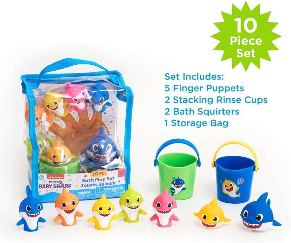 Baby Shark Bath Toys Set Cups, Finger Puppets, and Nigeria Ubuy