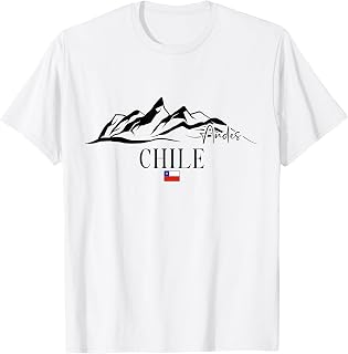Andes Chile Alpine Mountain Range Chilean Flag Souvenir T-Shirt