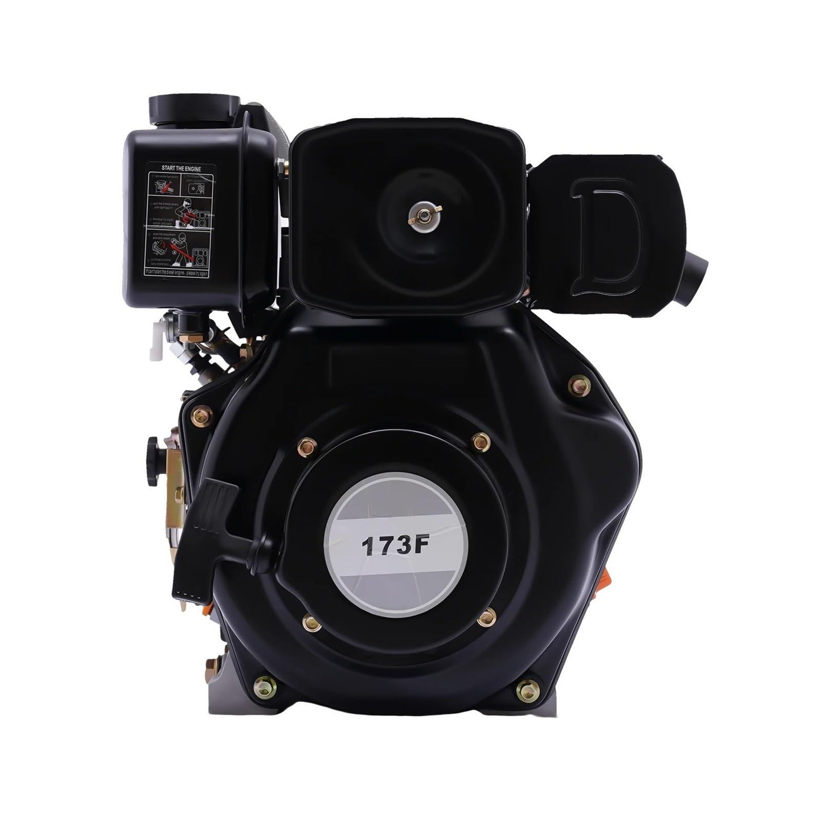 Potente Motore Diesel Monocilindrico A 4 Tempi da 5 CV Raffreddato Ad Aria 247 CC for Pompe Del'acqua, Generatori E Macchinari Agricoli Prestazioni Potenti