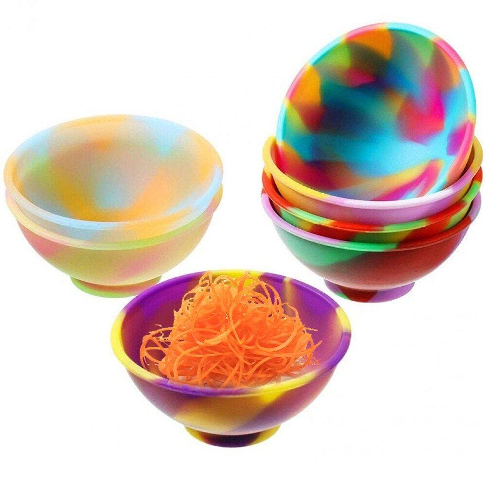 7 Mini Bols En Silicone Réutilisables - Bols à Pincer Colorés Pour Sauce, Noix, Bonbons - Pratiques Et Empilables