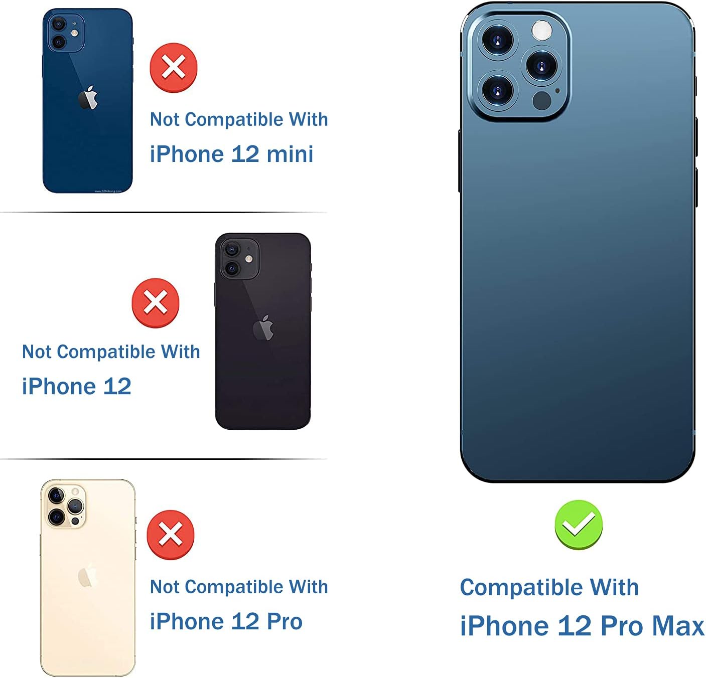 Camera Lens Protector Compatible with iPhone 12 Pro Max 6.7'' - Colorful [Alloy Frame] [Tempered Glass] [Easy to Install] [Light Weight] [Case Friendly] [Multi-Color] [New Version]