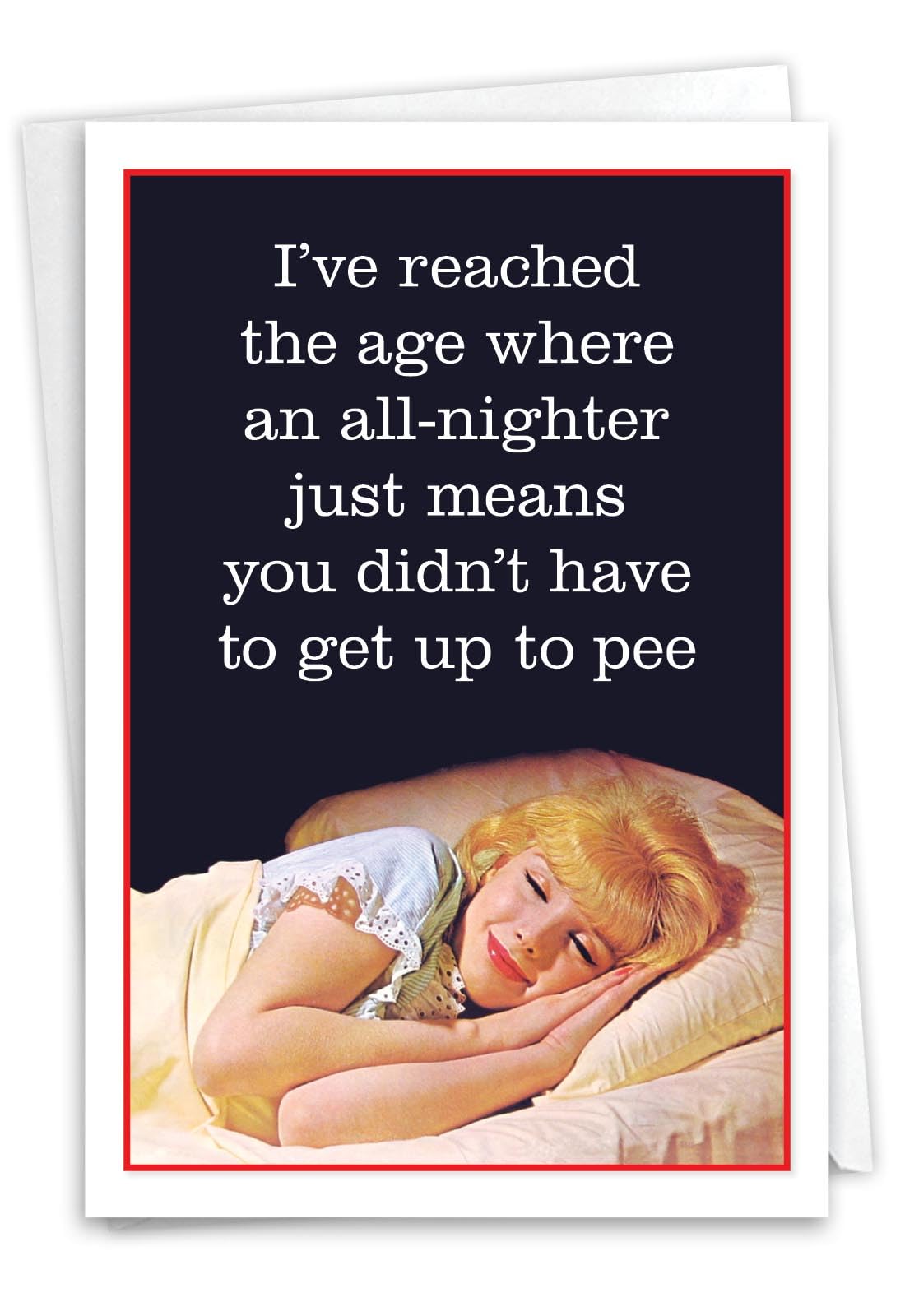 NobleWorks, Funny Birthday Greeting Card with 5 x 7 Inch Envelope (1 Card) Bday All-Nighter C10805BDG — image 1