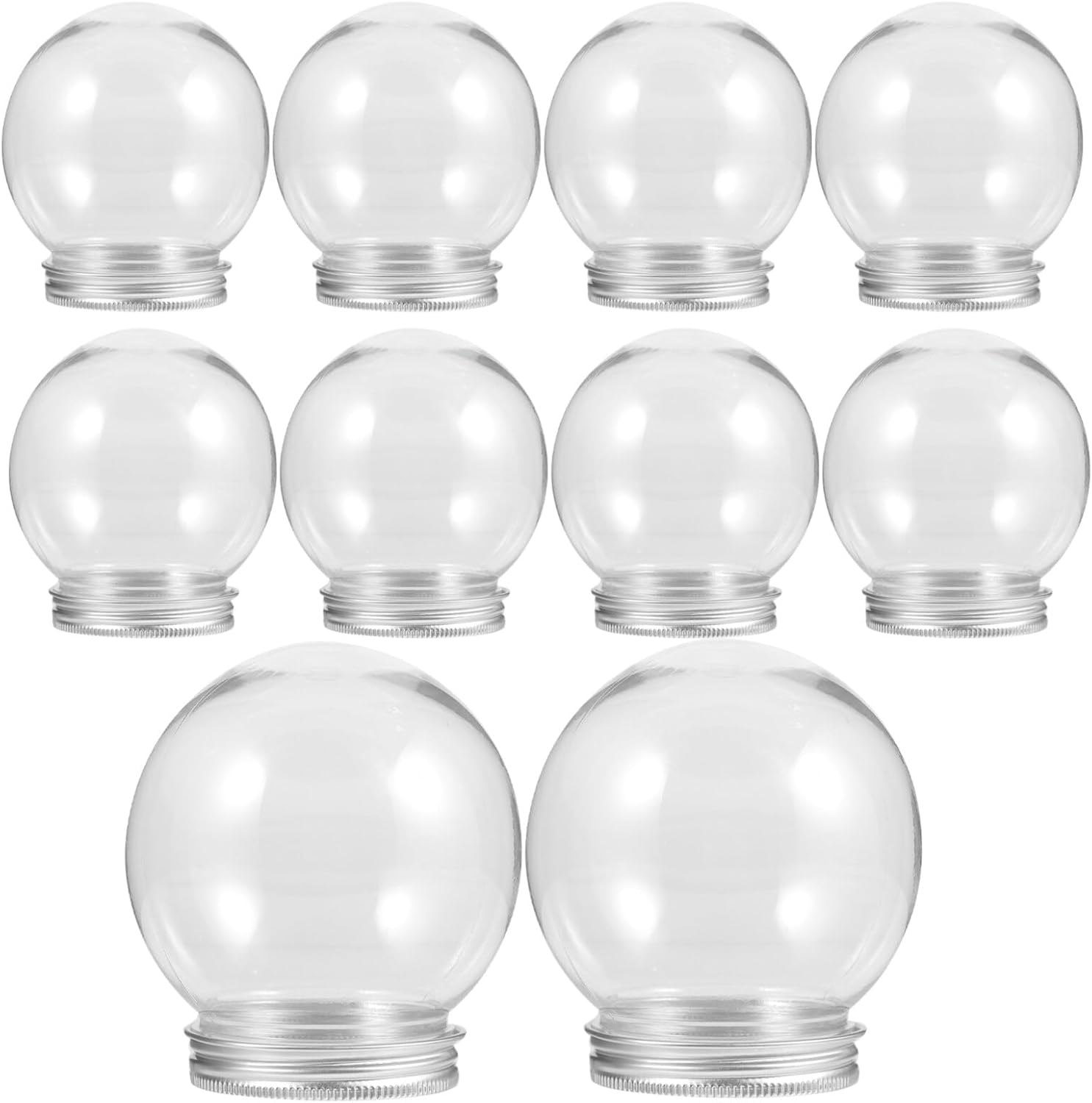 Yardwe 10Pcs Clear Water Globes Empty Snow Globes DIY Water