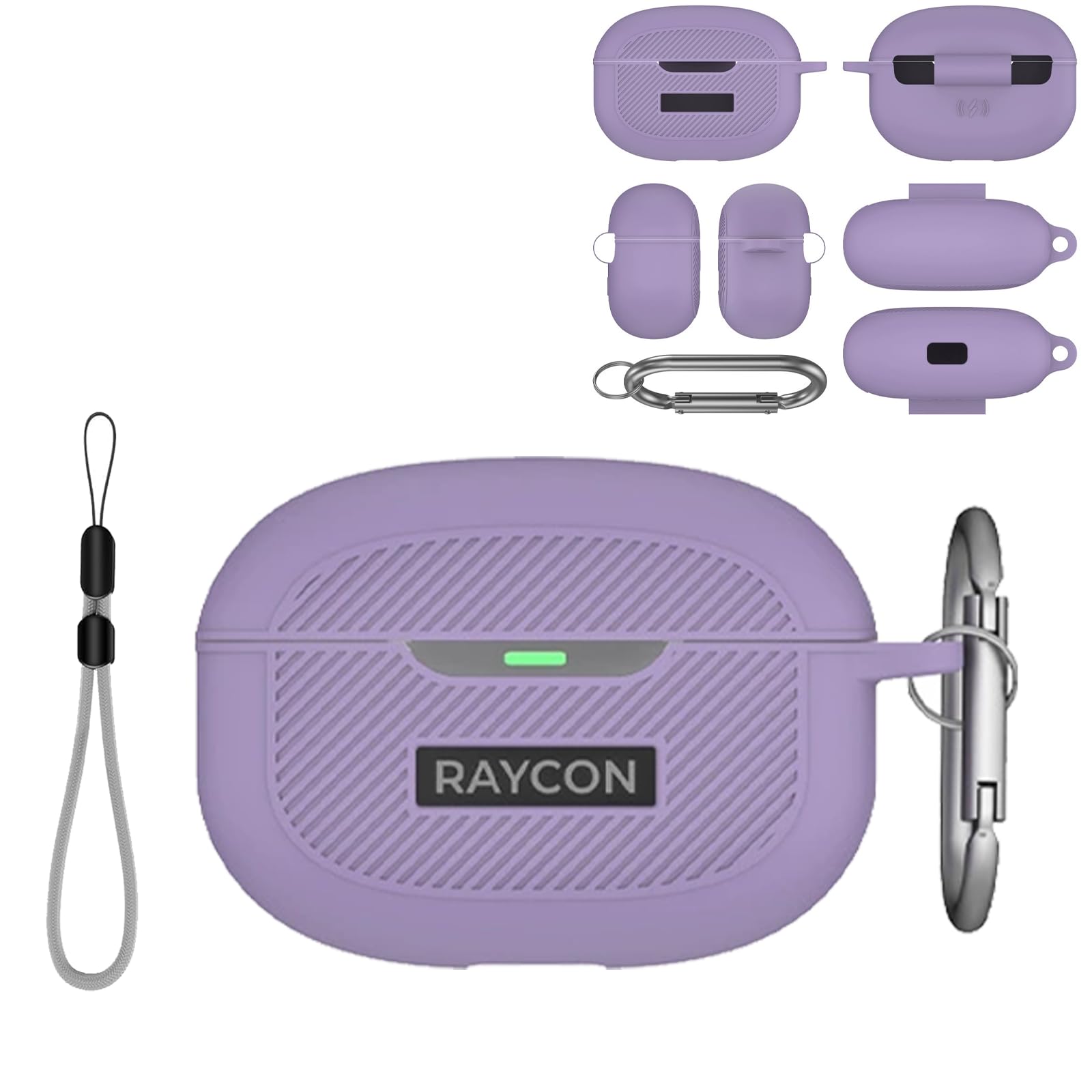 for Raycon Everyday Earbuds(2024 Edition) Case Cover with Cleaner Kit, Soft Skin Silicone Case Cover with Keychain and Lanyard，Full Protective Case