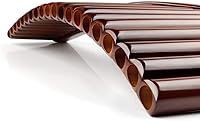 Vista 3 de 20 tubos E Key Natural Bamboo Pan Flute Chino Tradicional Instrumento Musical Marrón Tubos Fácil de Aprender con Caja Negra