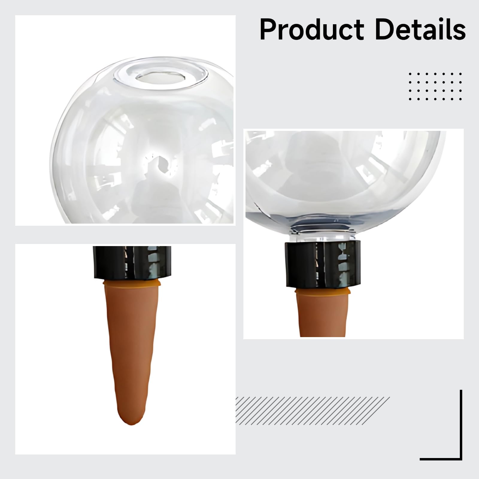 Lot de 4 boules d'arrosage pour plantes, irrigation goutte à goutte automatique 500 ml, insert d'arrosage autonome à libération lente, pour plantes d'intérieur et d'extérieur, aide arrosage en voyage