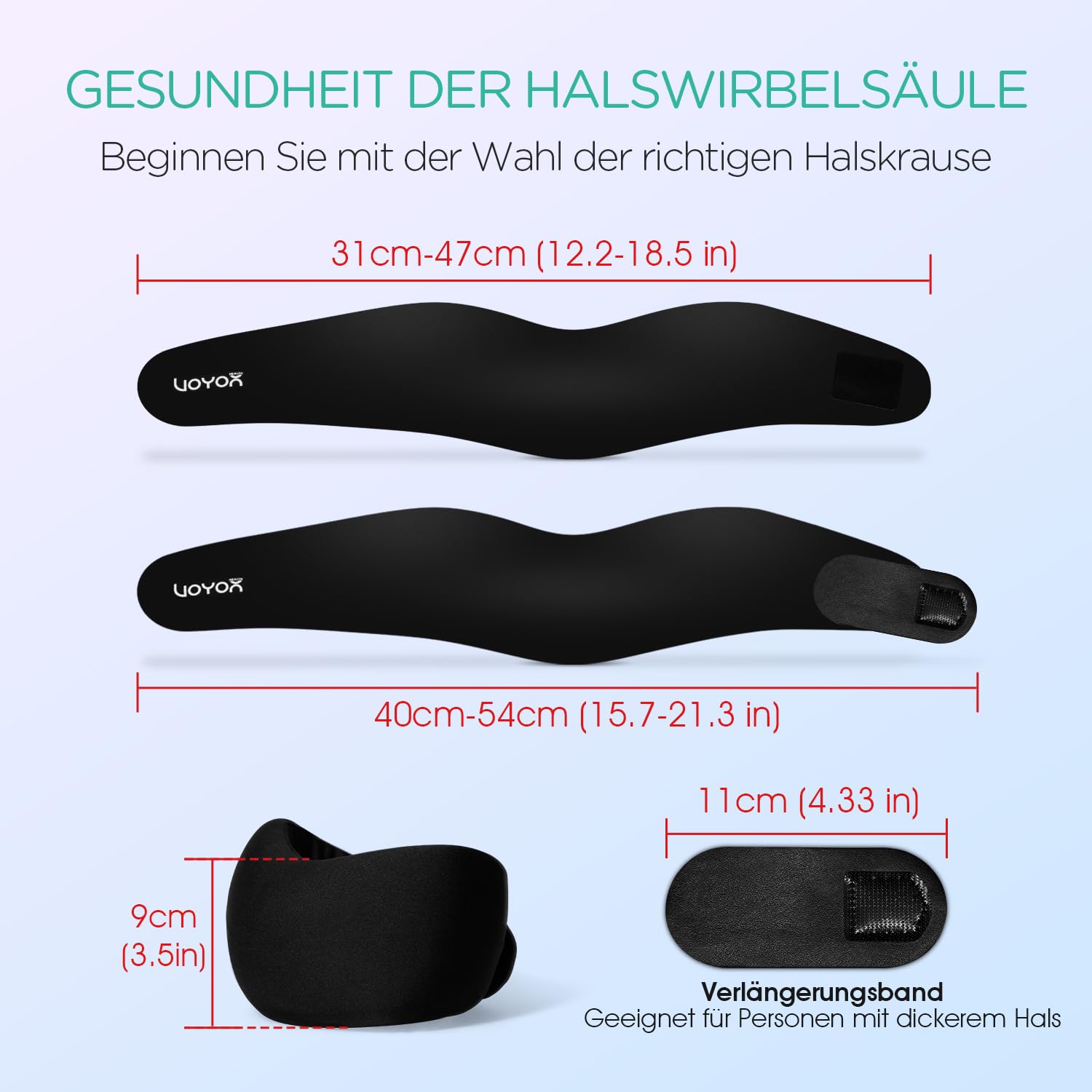 Nackenstütze, Verstellbare Nackenstrecker für Nackenschmerzen Unterstützung Halskrause aus Weichem Schaumstoff für Schlafen, um den Druck auf die Halswirbelsäul Männer und Frauen NB100