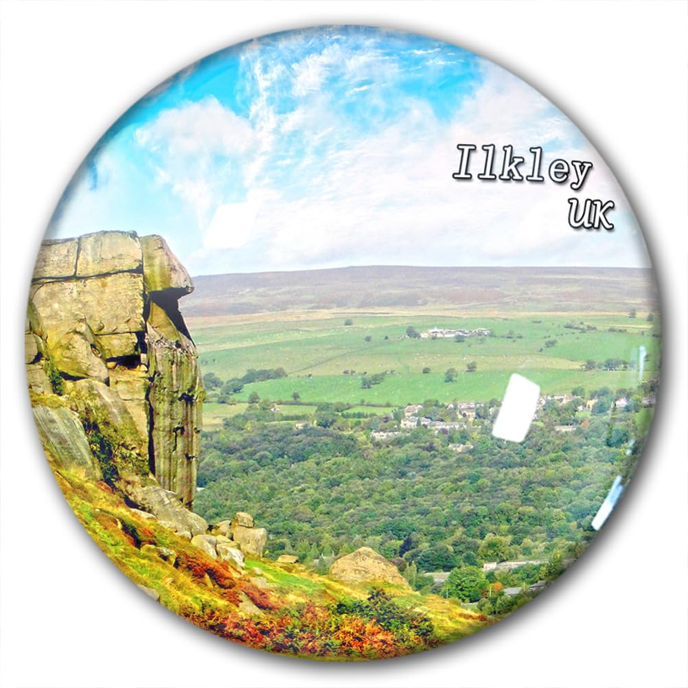 Afghanistan-0001 Uk Ilkley Fridge Magnet Refrigerator Stickers Decorative Magnet Travel Souvenir Glass