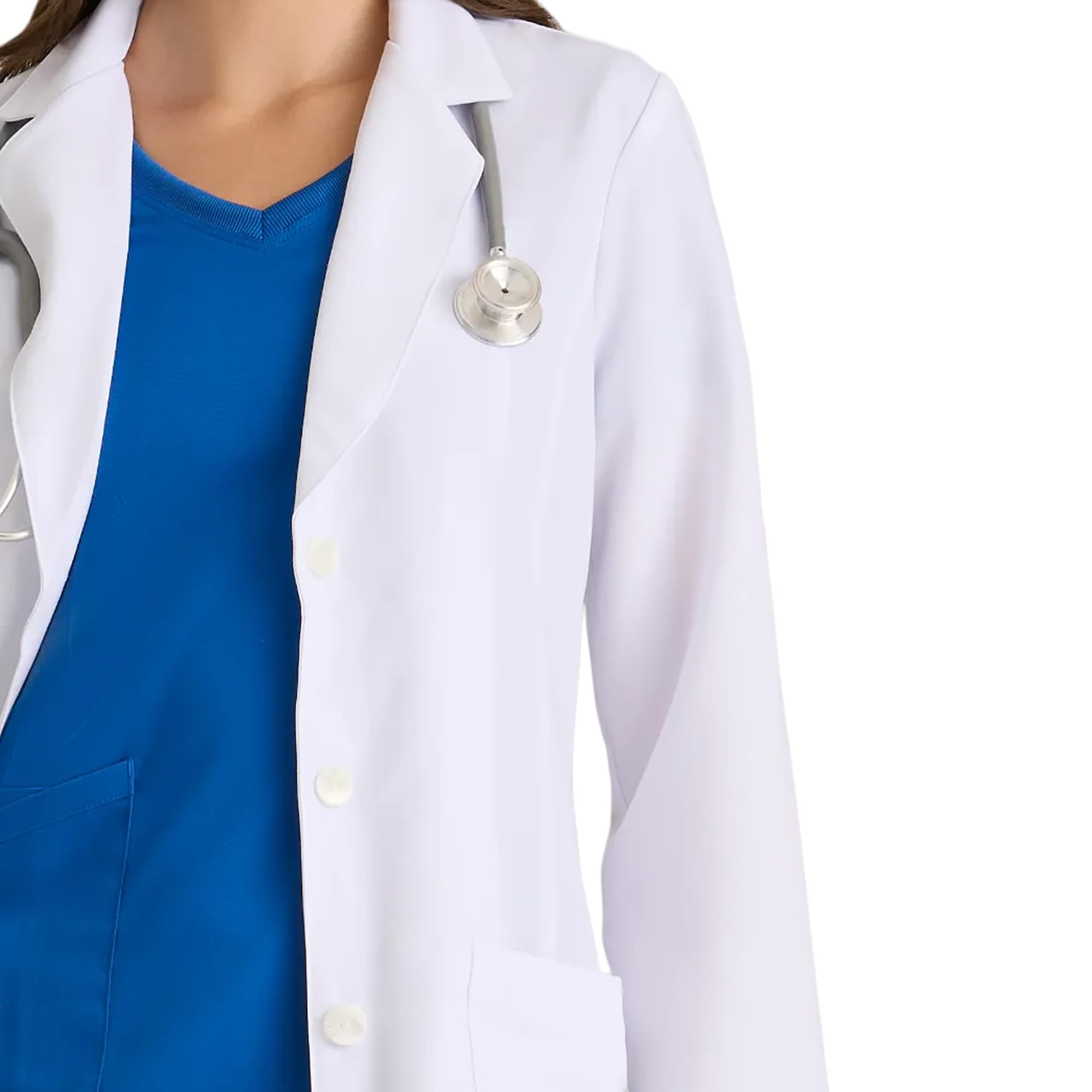 BARCO Grey's Anatomy Scrubs Signature - Morgan Lab płaszcz dla kobiet, profesjonalny płaszcz laboratoryjny z długim rękawem 89 cm
