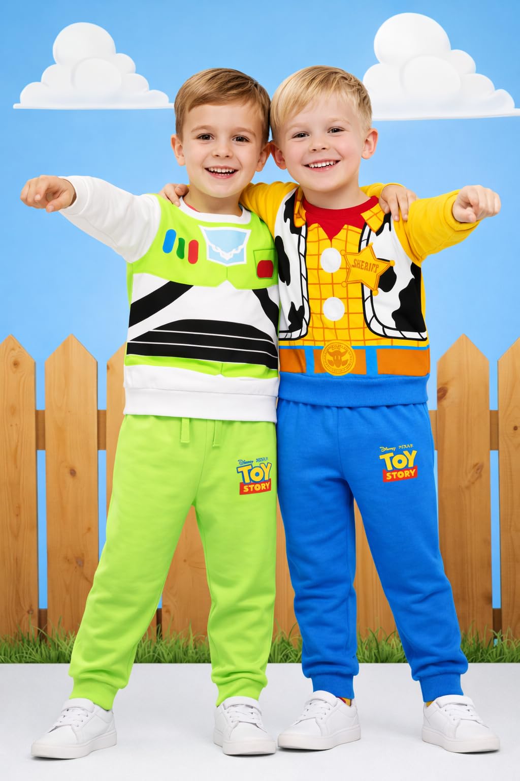 Disney Toy Story Kinder Trainingsanzug Set Jungen Mädchen Jogginganzug 2-teilig Buzz Lightyear Woody Oberteil und Hose 18 Monate–8 Jahre