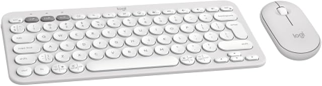 Logitech Pebble 2 Combo, QWERTY Układ US International, Biały