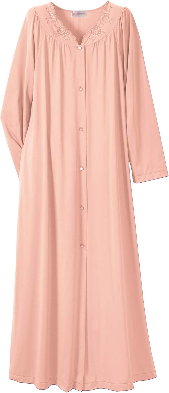 Shadowline Women's Women's Long Sleeve Button Down Robe