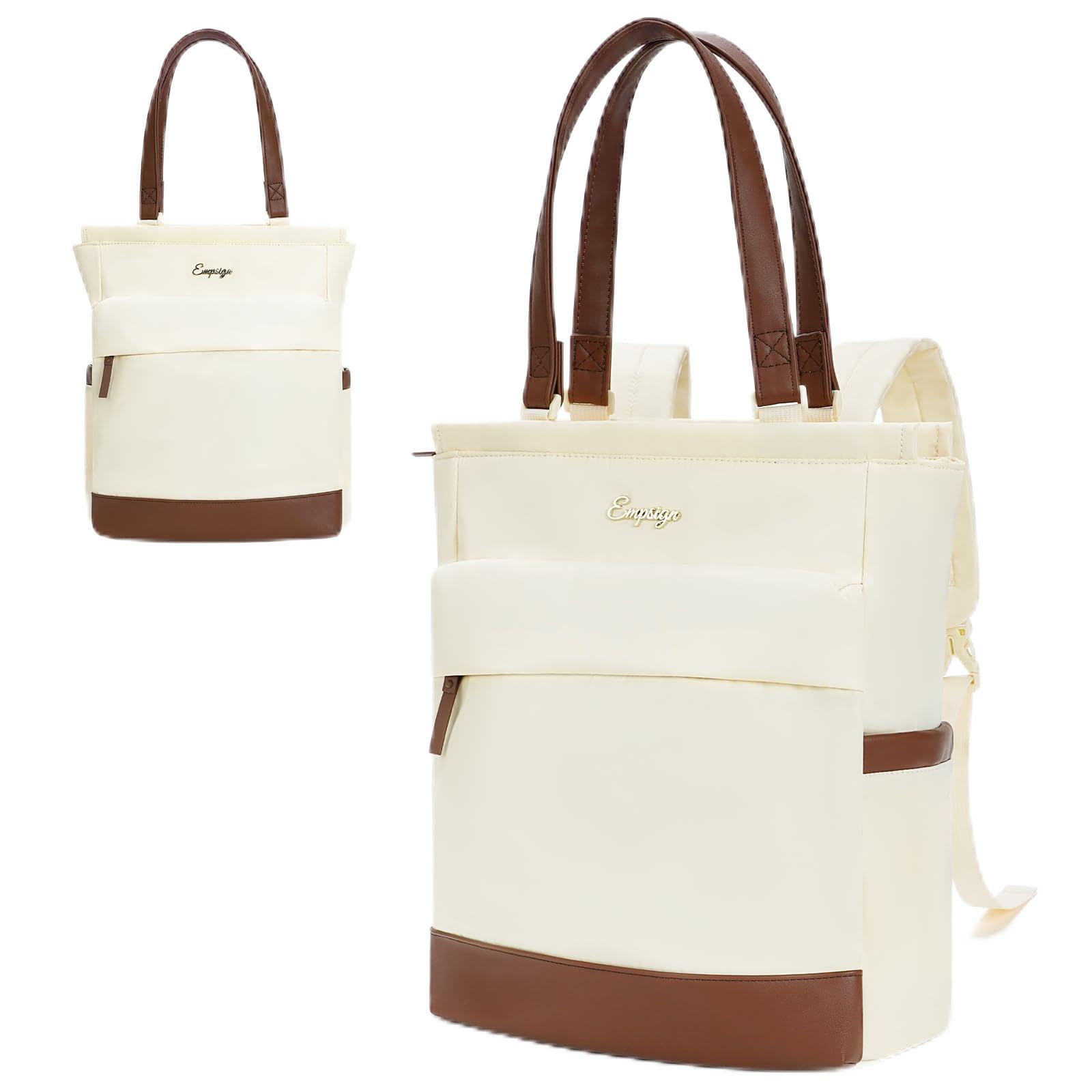 EMPSIGN Zaino 3 in 1 Convertibile Donna, Borsa Tote 15,6 Pollici Multiuso