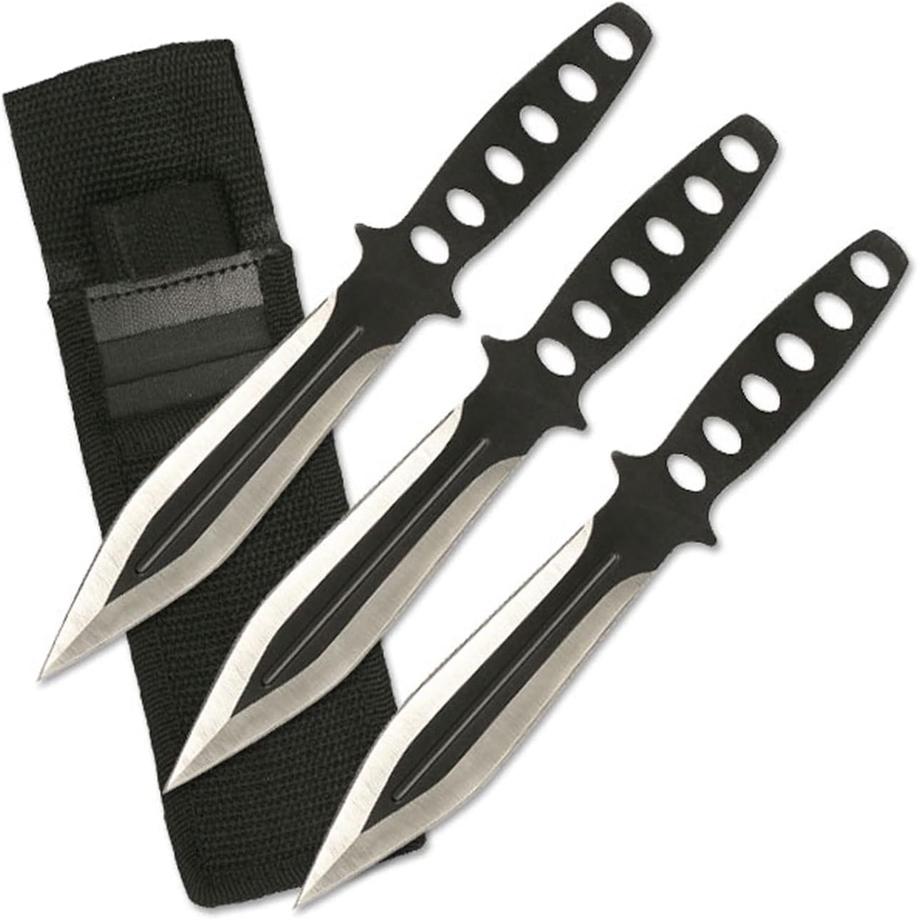 BladesUSA RC-136-3 Throwing Knife Set 8-Inch Total,Black