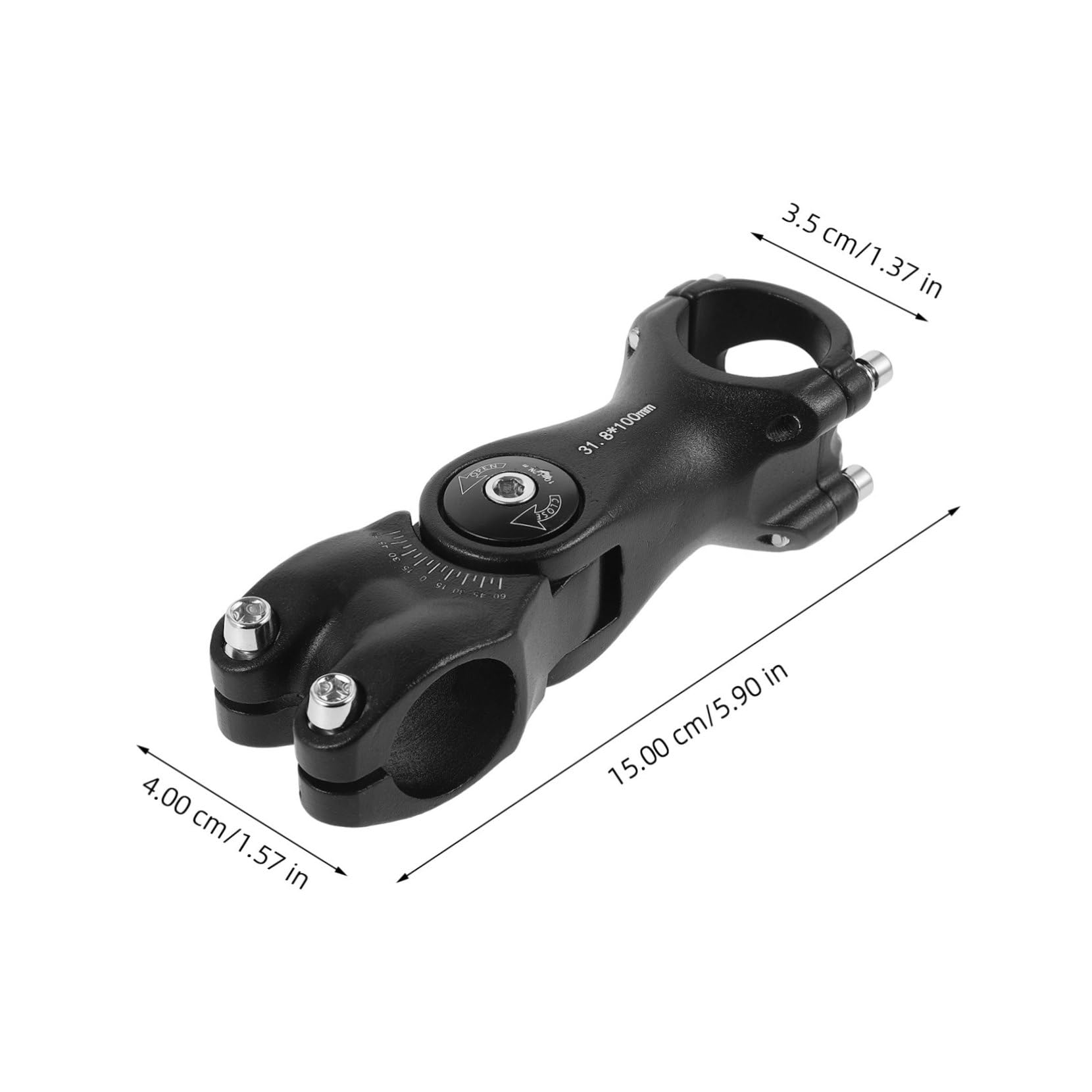 Sosoport Manubrio Regolabile Montagna Reser per Manubrio per Biciclette alzate ergonomico Montante per Mountain Bike Attacco Manubrio Bici Lega di Alluminio Black