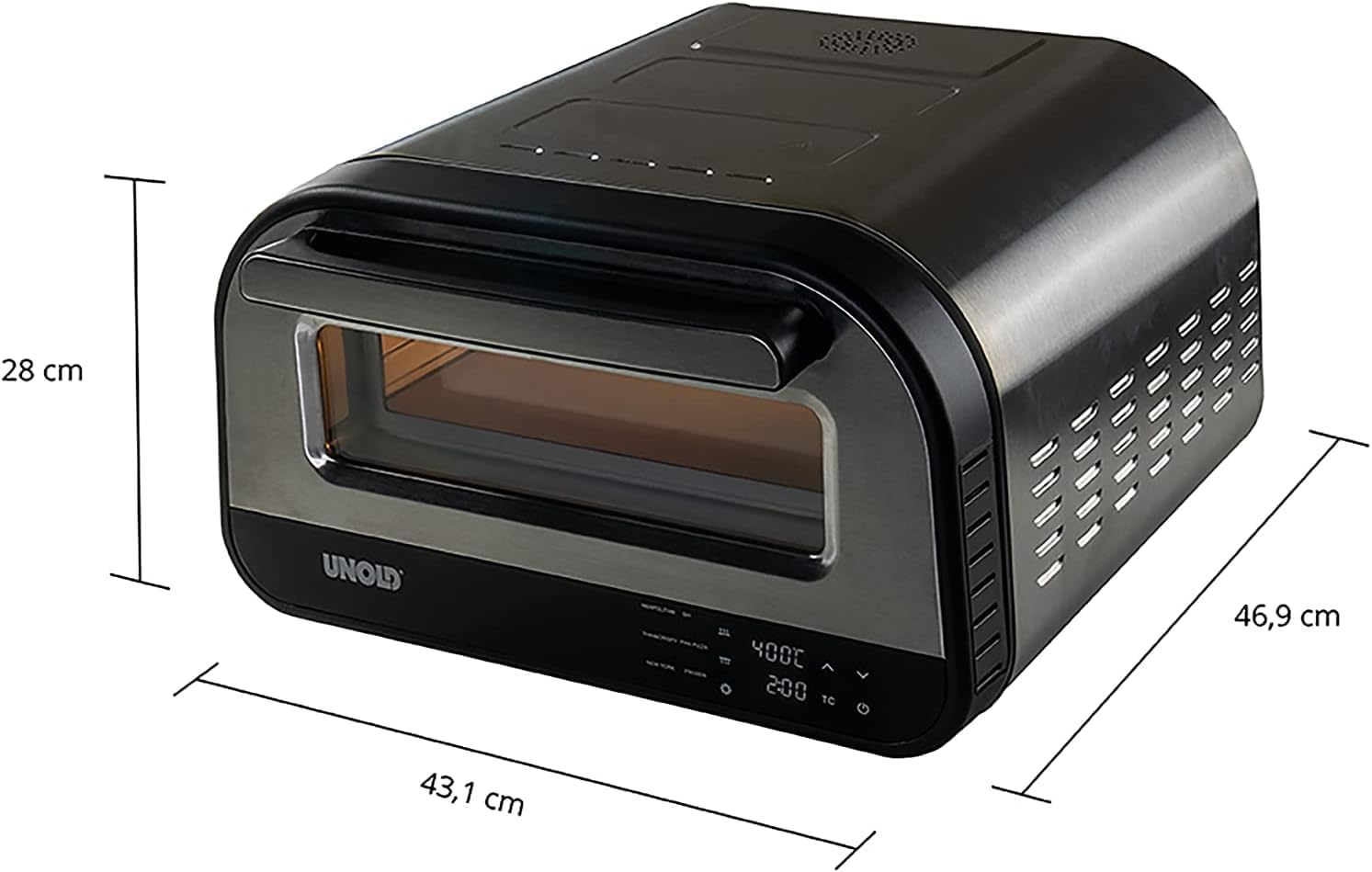 Unold 68816 Machine et Four Pizzas 1 Pizza(s) 1700 W Gris
