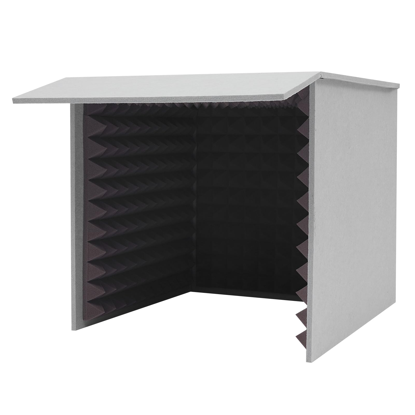 OUKANING Tragbare Schallschutz Box 60cm, faltbar für Home-Studio, Podcast | Faltbare Schallschutzhaube mit Akustikschaum. für Podcast, Gesang, Studio. Leicht & kompakt