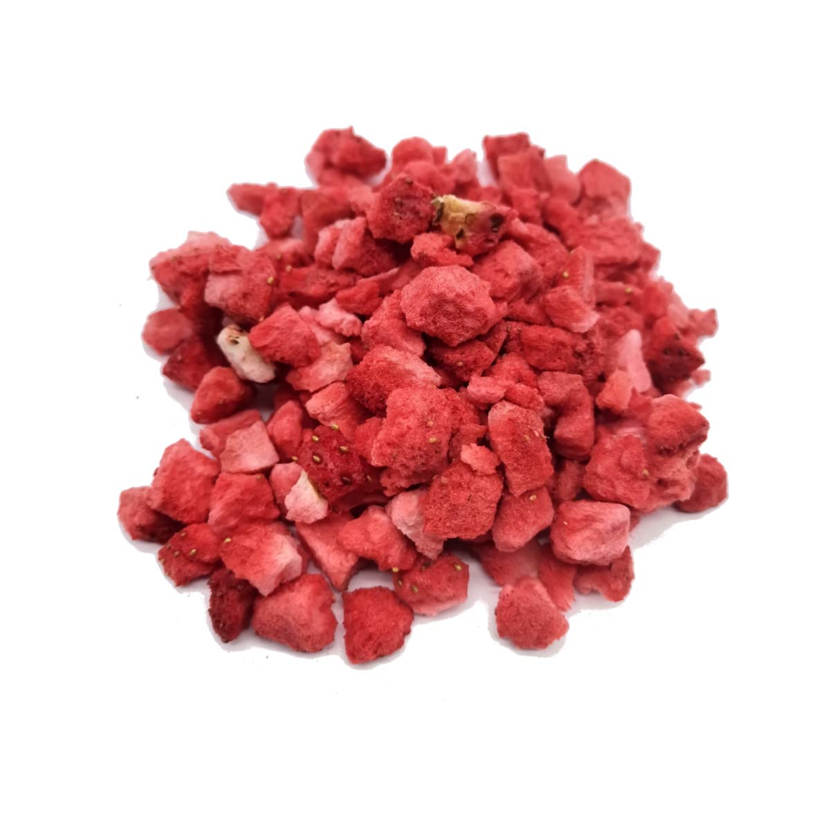 Bio Erdbeeren gefriergetrocknet I Würfel 5-10mm 100% Frucht I Trockenfrucht I Beeren Obst I 500g Inhalt | 104 % Frucht – getrocknete Früchte sind ideal für Müsli, Backen & Snacks – ballaststoffreich & ohne Zuckerzusatz