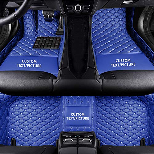 Maidao Alfombra del Piso del Coche para 99% Modelo de Coche Alfombra del a Medida Piso Auto,Antideslizante Impermeable Azul Cover