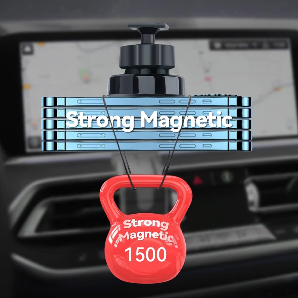 BEERTE Car Phone Holder fit for BMW X5 X6 2019-2023,BMW X7 2019-2022,Strong Magnetic Phone Mount 360-degree Rotatable and Adjustable,Safe and Convenient Phone Navigation for 4-7 inches Smartphone