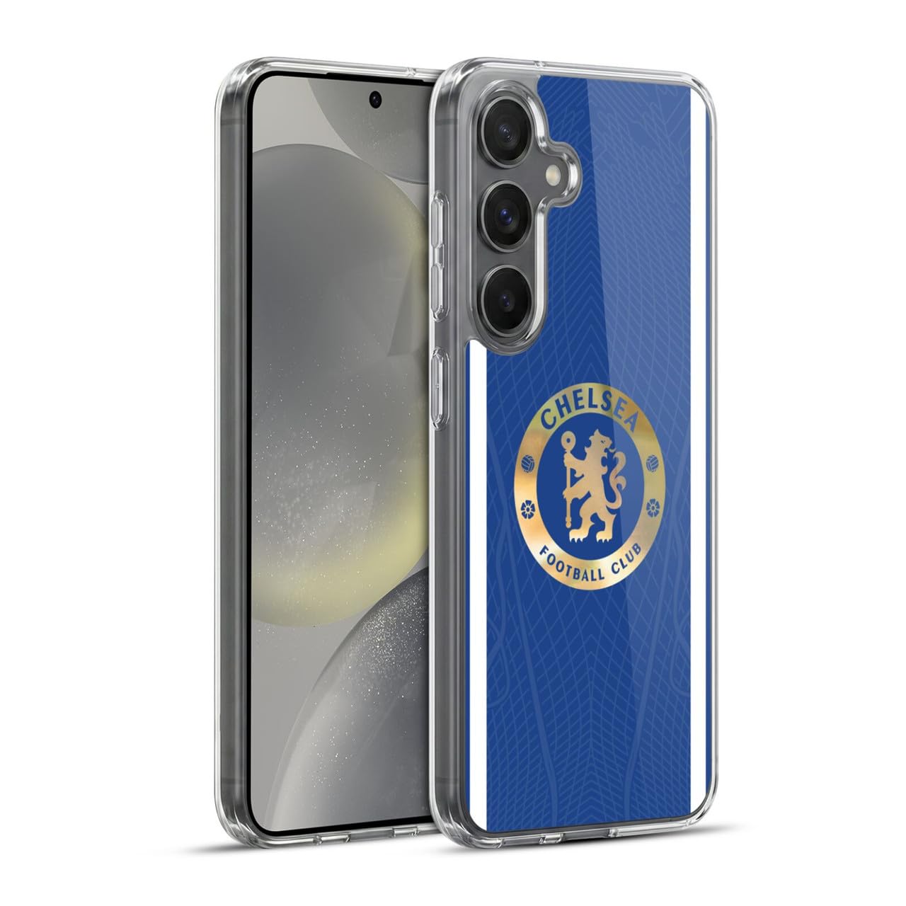 Head Case Designs Officially Licensed Chelsea Football Club Home 2023/24 Kit Gel Case [Military Grade Protection] Compatible with Samsung Galaxy S24+ 5G and Compatible with MagSafe