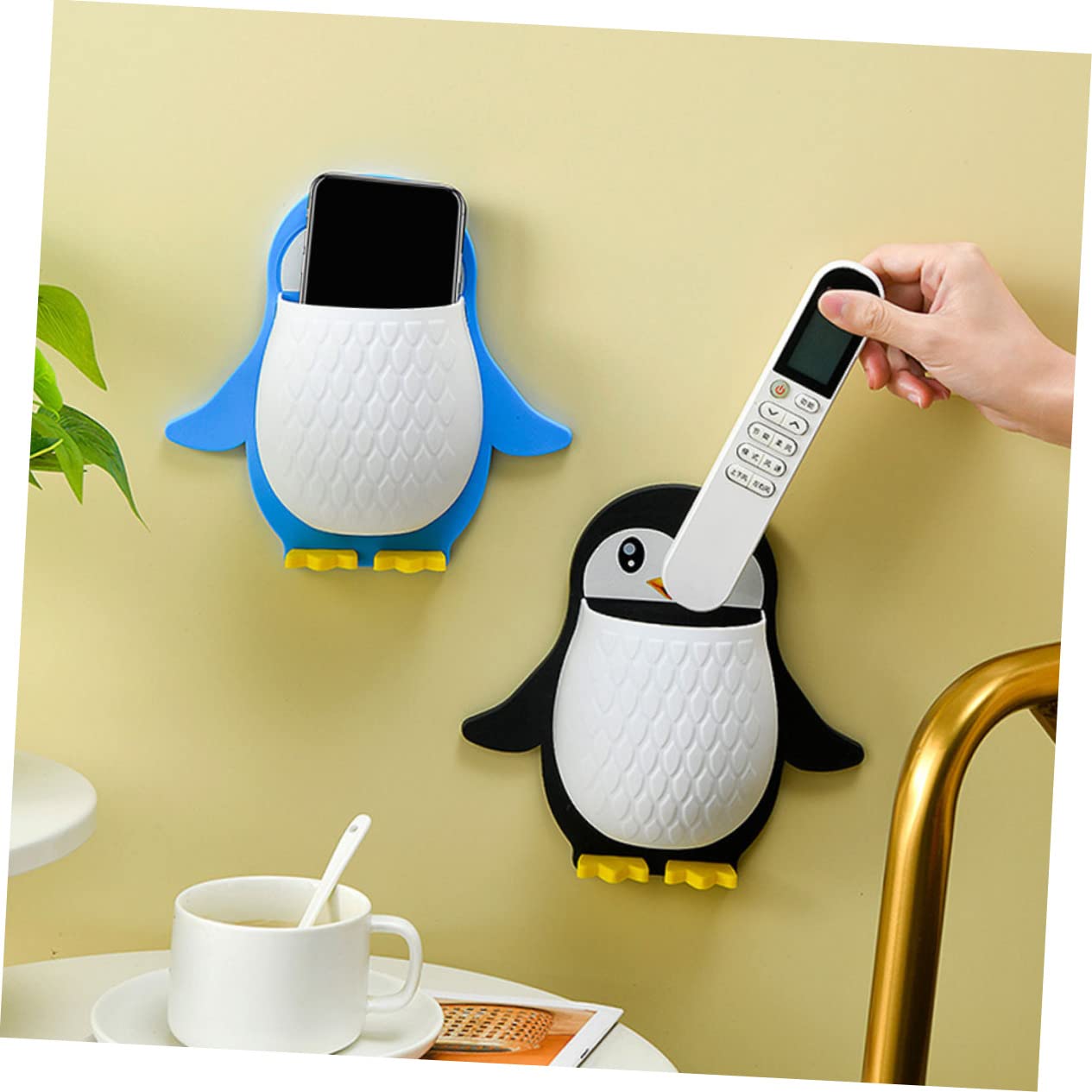 Alipis 6stücke Wandhalterung Für Fernbedienungen Im Niedlichen Pinguin-design Organizer Für Stifte Und Bürobedarf Für Küche Bad Büro Und Schlafzimmer
