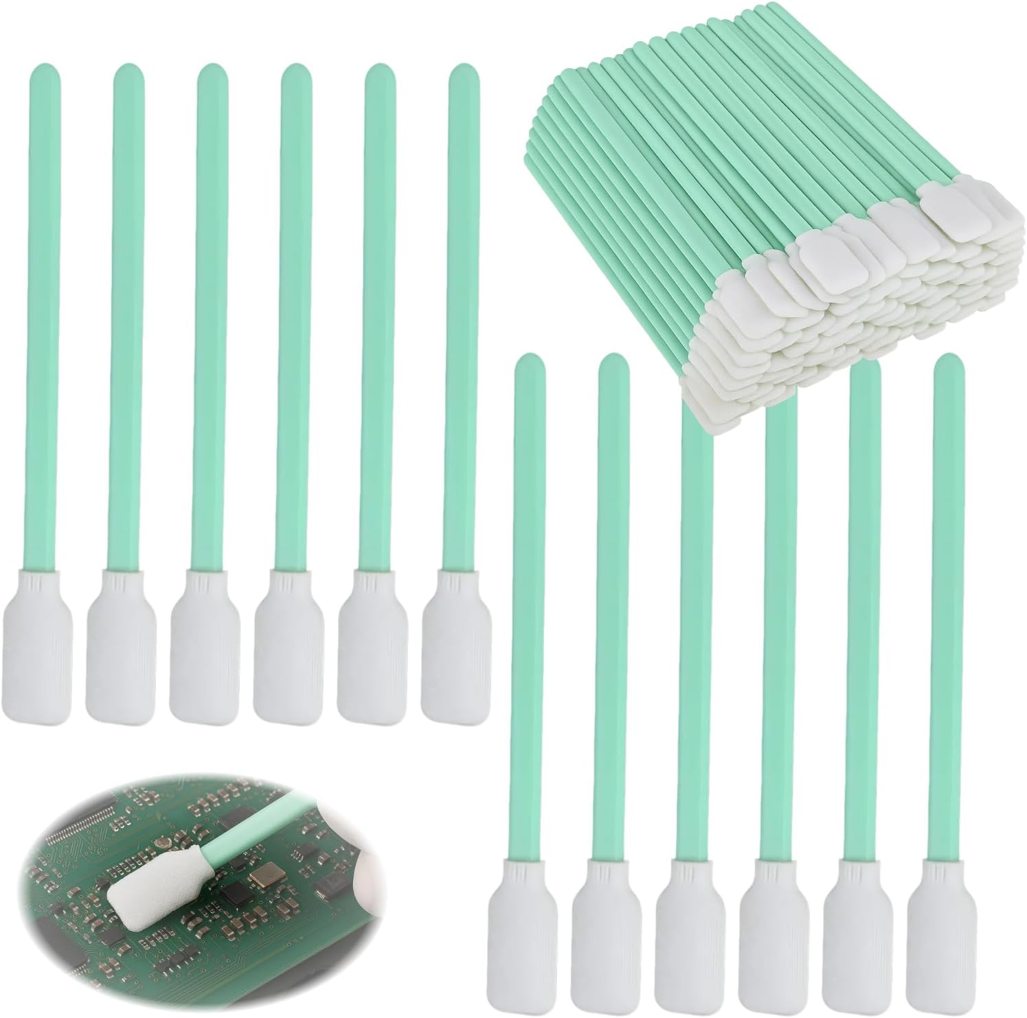 Pack of 100 Cleaning Sticks Lint-Free Cotton Buds for Precision Cleaning Suitable for Electronics Optical Instruments Inkjet Printers and Sensitive Surfaces