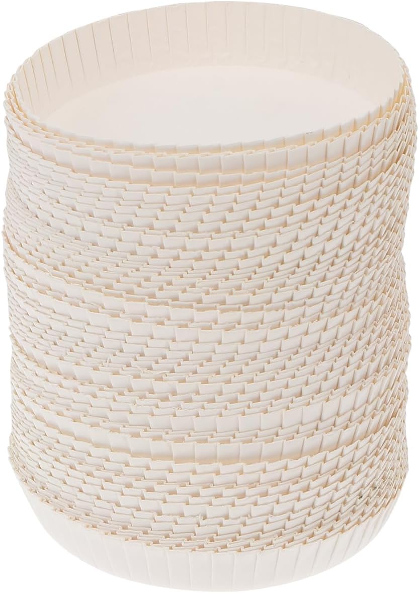 100pcs Disposable Paper Cup Cover, Recycled Drinking Lid, White Coffee Cup Cover Hot Coffee Juice Lids for Home Kitchen Cafe Parties Wedding Hotel Bars Restaurants Ktv without Hole 3.1 Inch