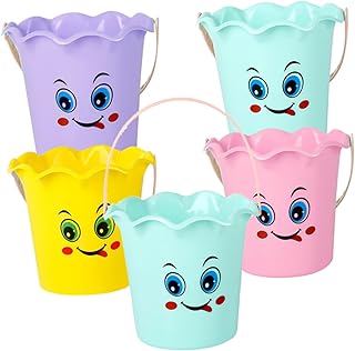 Luxshiny Water Bucket Playthings 5Pcs Beach Bucket Portable Beach Buckets Multi-use Buckets Sand Dig Buckets Beach Sand Bucket