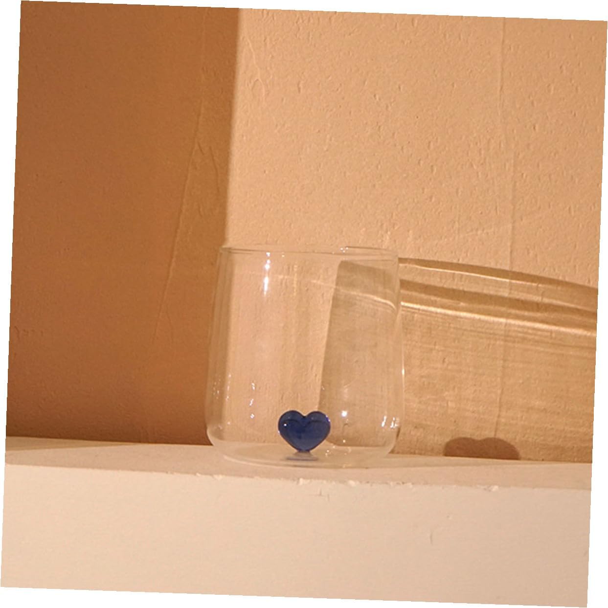 Heart Glasses Glass Heart Cocktail Cup Glass Beverage Cup for Cocktails, Tea, Beer, and Milk Summer Beach Themed Barware