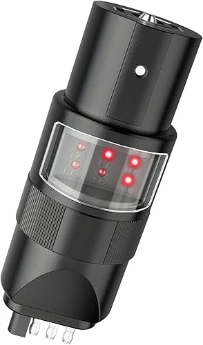 Miniatura 9 de MECMO Probador de enchufe de remolque lateral de vehículo giratorio de 360, hoja de 7 vías y probador de circuito de cable de luz de remolque