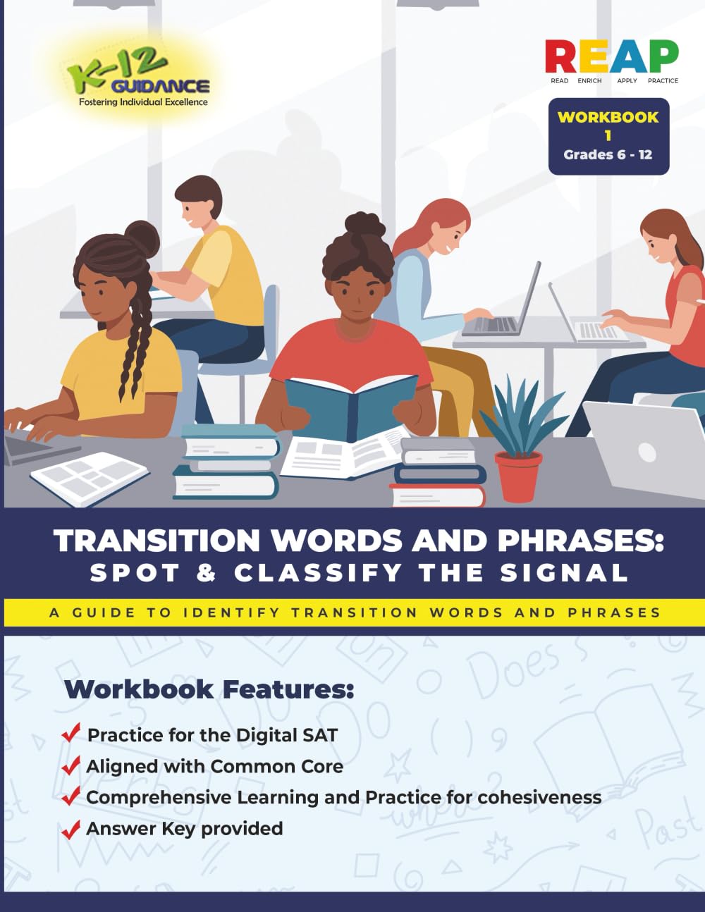 Transition Words and Phrases - Workbook 1: A Guide to Spot and Classify Transitions