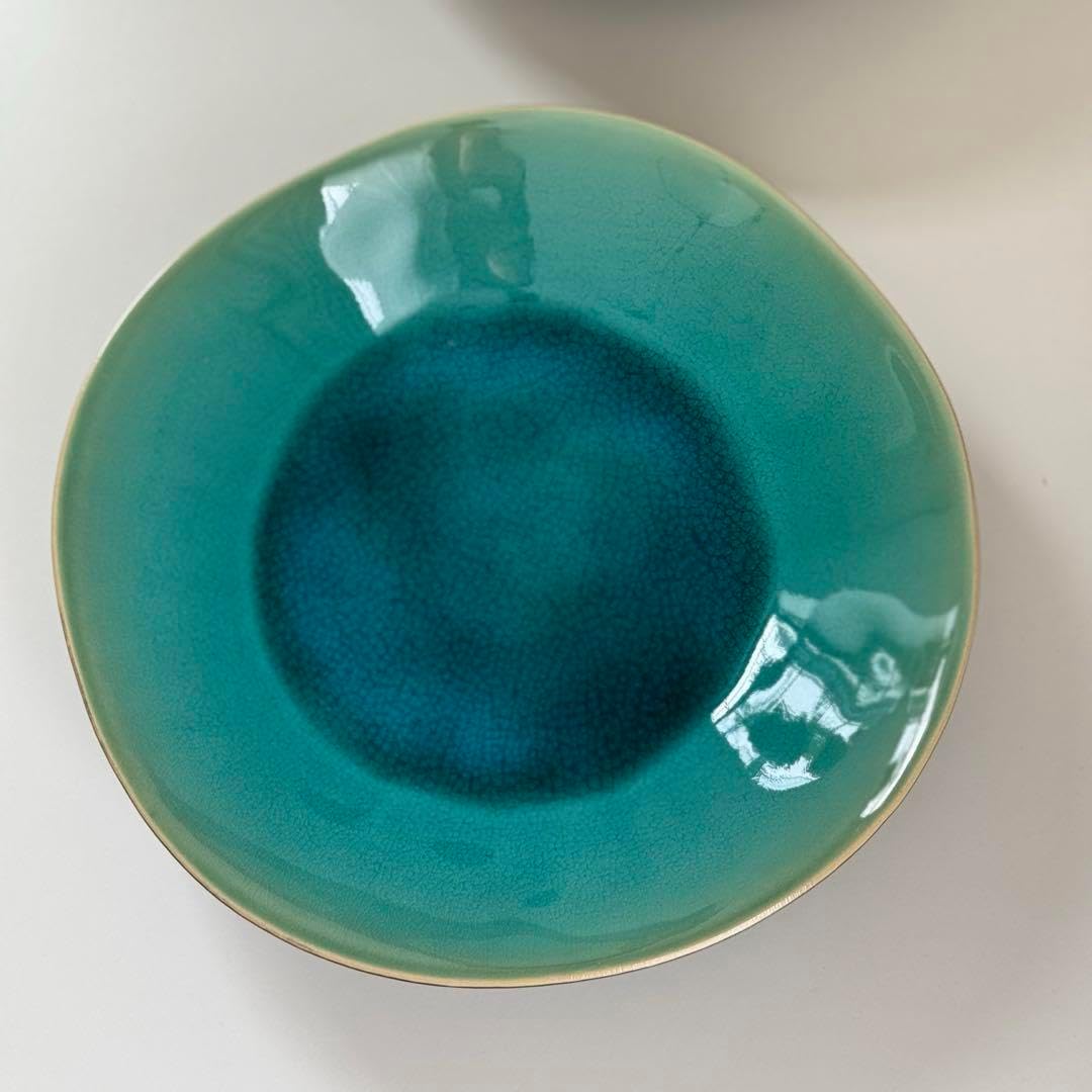 インドの華!ヘレンドのアポニーグリーンシリーズ19cm皿2枚1647