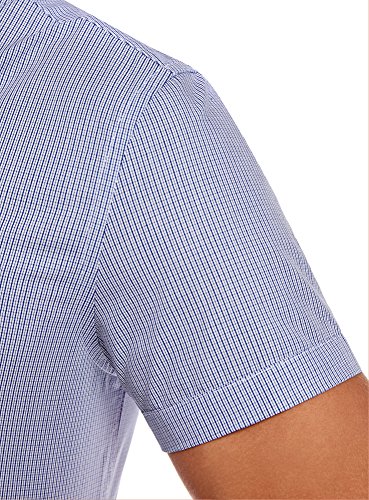 Oodji Ultra Uomo Camicia Aderente a Quadrettini