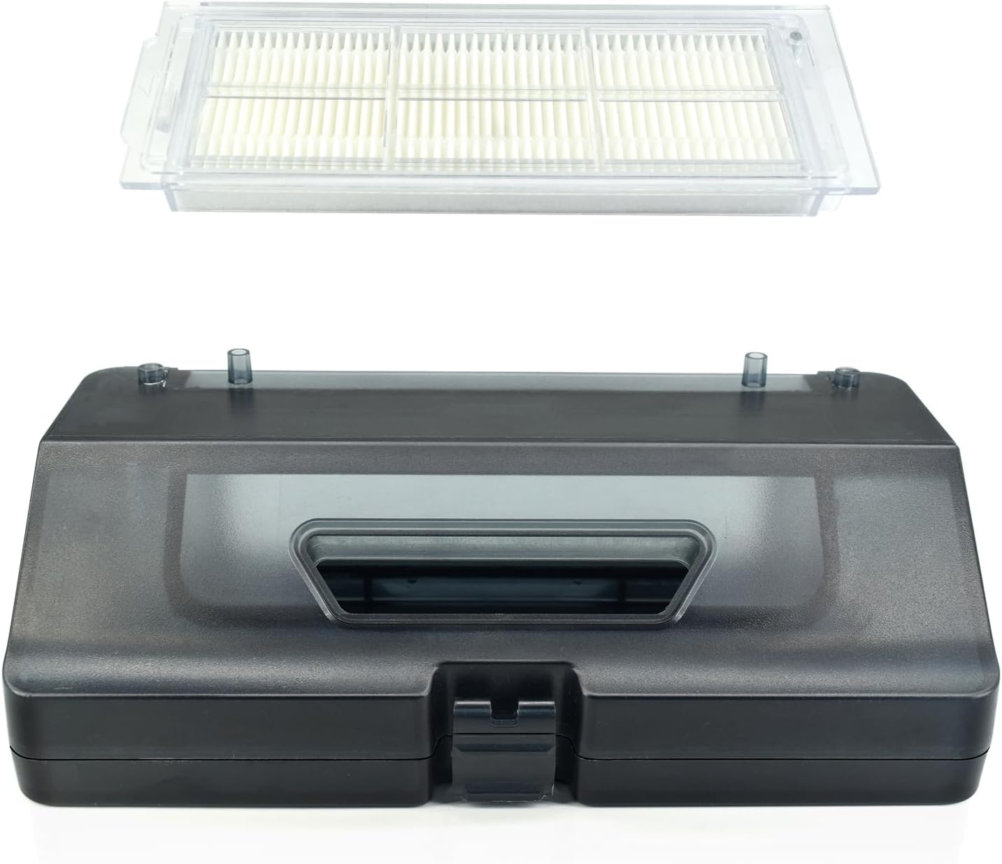 for Viomi Water Tank Dust Box Filter,Two in one Water Tank Dustbin Collection Box Filter for VIOMI V2 V2 PRO V3 Robot Vacuum Cleaner Part (Black)