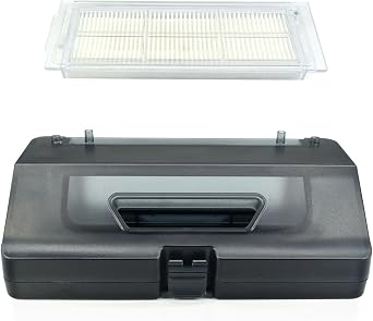 for Viomi Water Tank Dust Box Filter,Two in one Water Tank Dustbin Collection Box Filter for VIOMI V2 V2 PRO V3 Robot Vacuum Cleaner Part Black