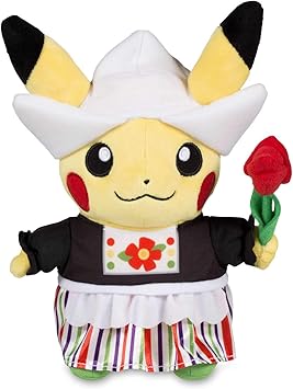 Amazon ポケモン ポケモン プラッシュ スタンダード ピカチュウ アラウンド ザ ワールド オランダドレス ぬいぐるみ おもちゃ