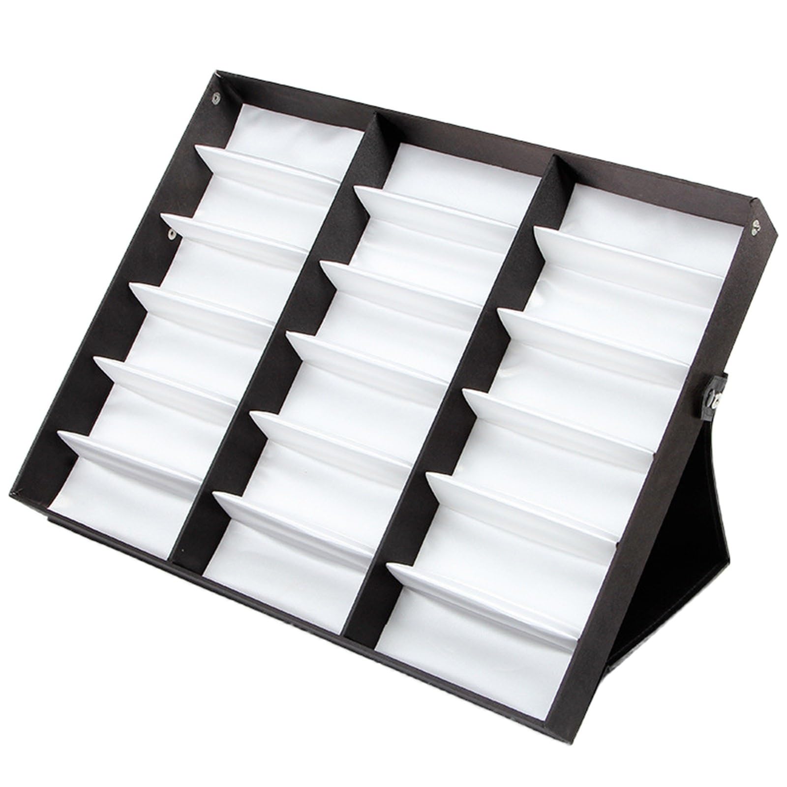 Estuche de almacenamiento for gafas con 18 ranuras, caja expositora rejillas Muilti, soporte for, organizador sol Para Gafas