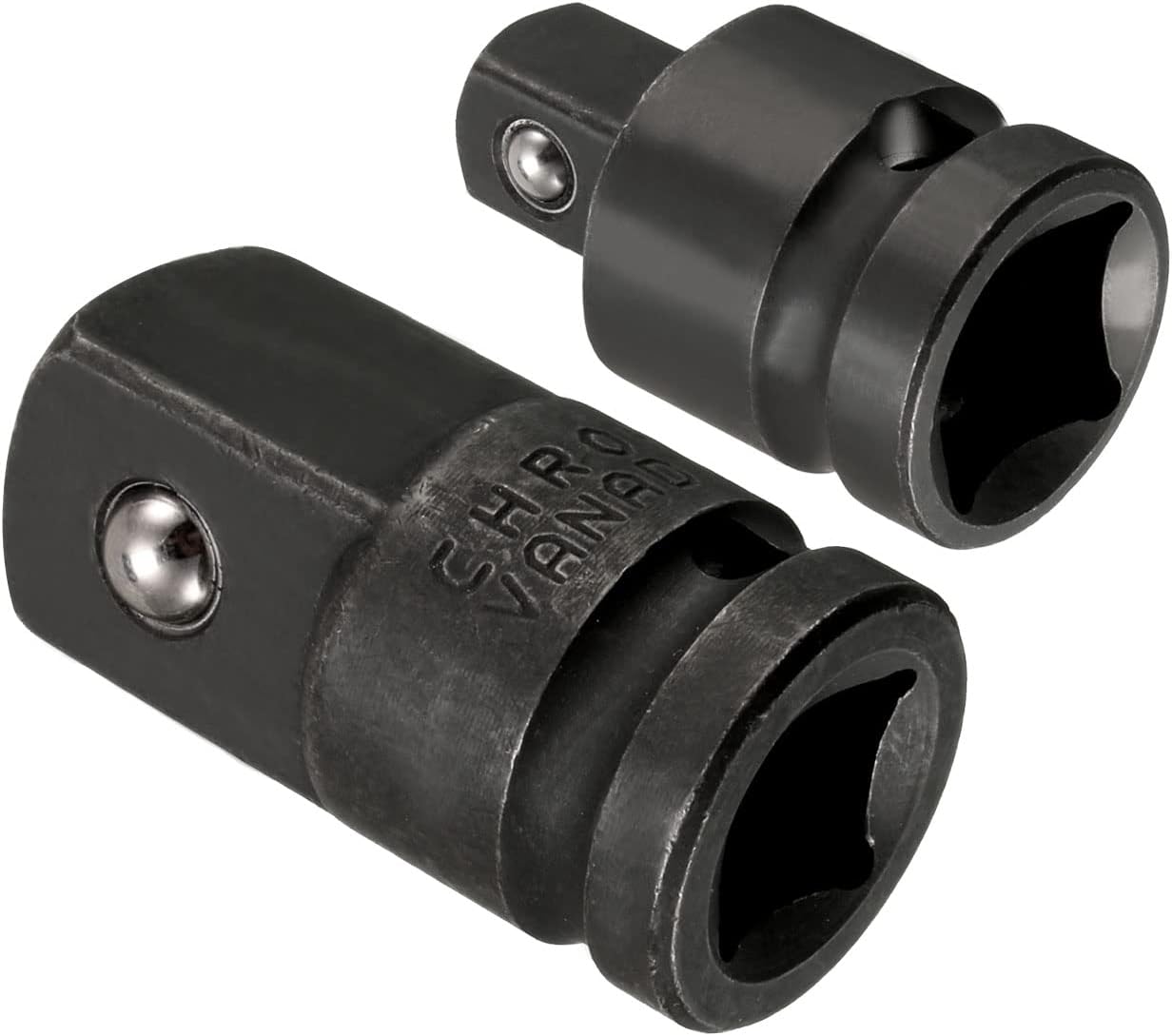 2 Pack 3/8" To 1/4" Impact Socket Adapters - Female To Male Reducer, Chrome Molybdenum Steel