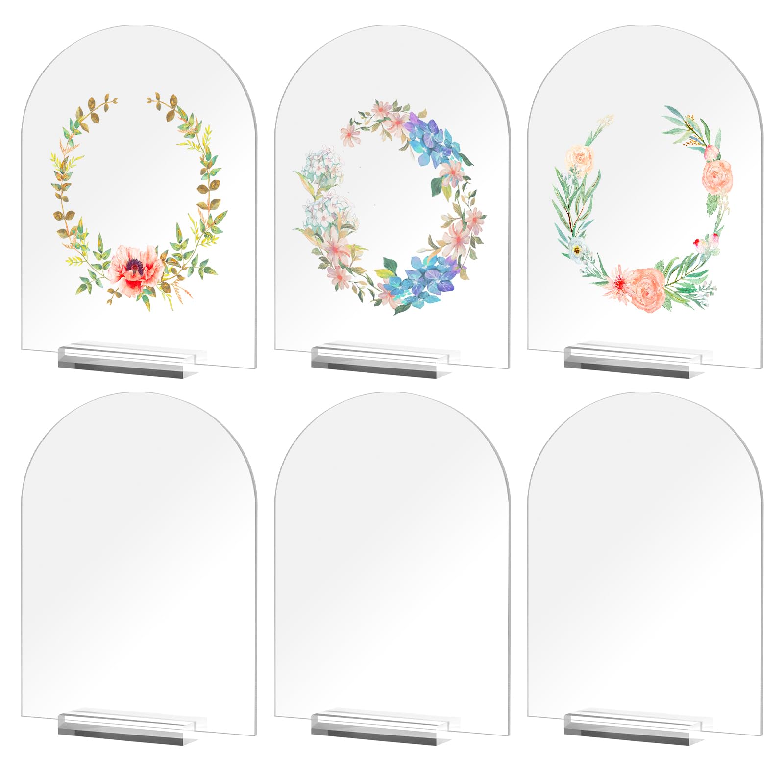 10 Stück Acryl Tischnummern 12,5x17,5 Cm Mit Holzsockel – Wiederverwendbare Tischkarten Für Hochzeiten & Events