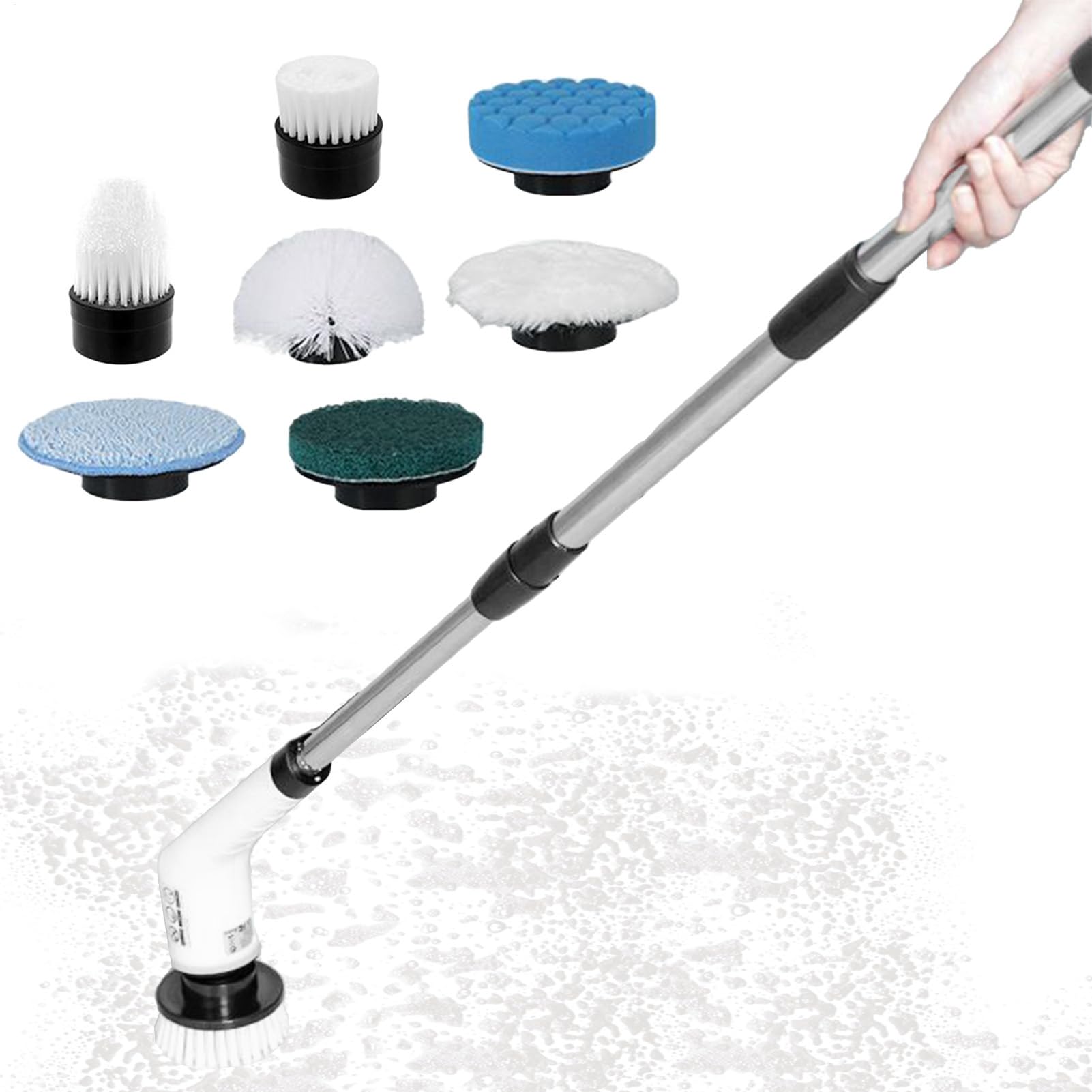 Cepillo Limpiador Para Suelos Cepillo Limpiador Para Duchas 9 en 1 | Herramienta Multifuncional Antideslizante con Larga Mano para Baño Cocina Pared Puerta Casa Coche