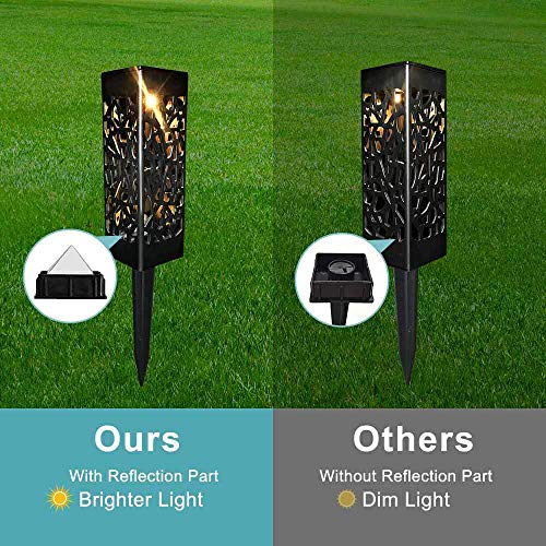 Otdair Solar Garden Lights, IP65 Waterproof Warm Light LED Solar Pathway Lights Outdoor for Garden, Solar Powered Garden Lights Yard, Lawn, Walkway, Patio, Decoration, 8 Pcs