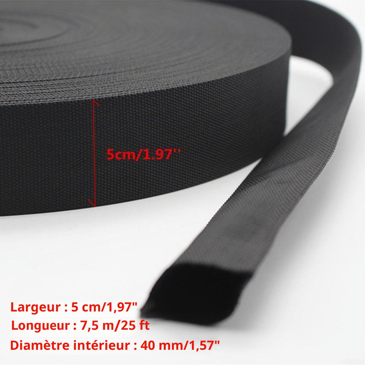 SPORTARC Gaine de gestion de câble de 7,6 m, gaine flexible en nylon, gaine de protection pour câble de soudage, tuyau hydraulique, 1401661568