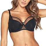 Kinga BH Damen mit Bügel Sophie | Softschalen Bustier Fit | Halb Gepolstert BHS | Soft Women's Bras | Büstenhalter Alltag - schwarz Black BH 75F