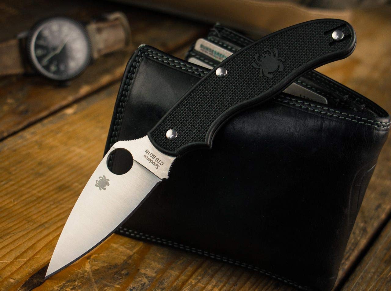 Spyderco UK Pen Knife Taschenmesser Schwarz, Klingenlänge: 7,4 cm, 01SP719