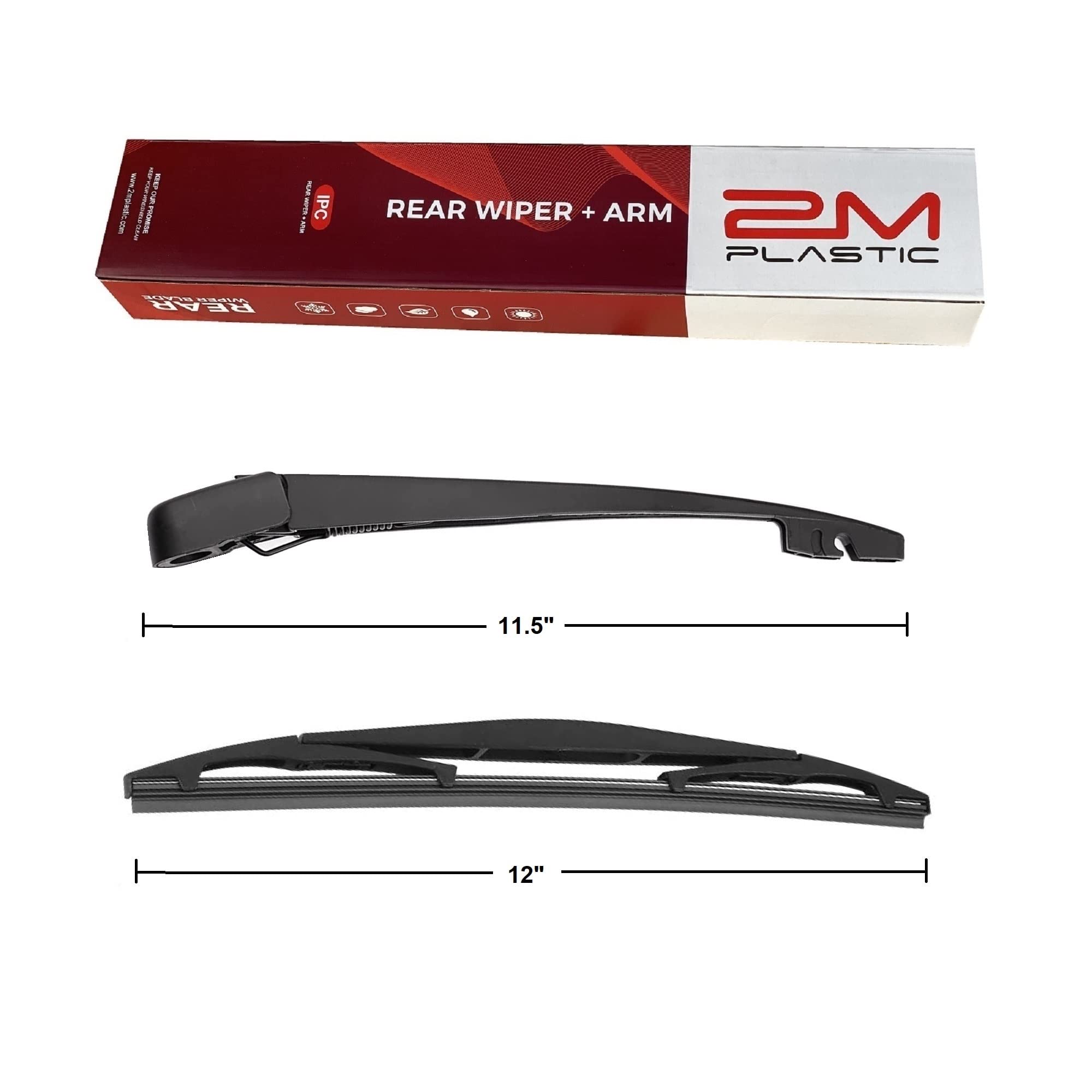 Rear Wiper Arm Blade Factory OEM Style Replacement For Nissan Quest 2014-2017 Murano 2011-2014 Armada 2017