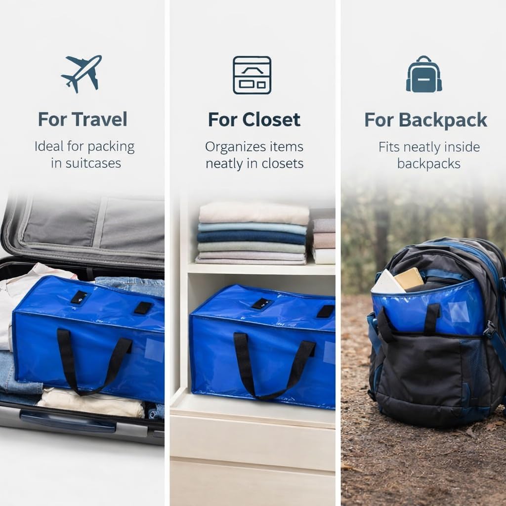 DurableStorage Bags For Packing Large Capacity Totes For Storage Ideal For Organizing Your Home And Travel Lightweight(2)